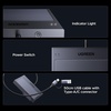 image:imageUGREEN 2 in 1 M2 NVMe SSD Enclosure and SATA Hard Drive Adater 10Gbps External Hard Drive Reader Compatible with for 2230224222602280 M KeyampMB Key and 2535 SATA with 12V2A Adapter