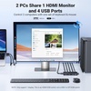 image:imageUGREEN 8K Displayport KVM Switch DP 14 with 4 USB 30 Ports Bundle with HDMI KVM Switch 1 Monitor 2 Computers 4 USB 30 Ports 4K60H