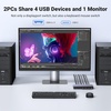 image:imageUGREEN 8K Displayport KVM Switch DP 14 with 4 USB 30 Ports Bundle with HDMI KVM Switch 1 Monitor 2 Computers 4 USB 30 Ports 4K60H