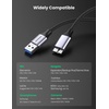 image:imageUGREEN Micro USB 30 Cable USB 30 A to Micro B Cord Nylon Braided External Hard Drive Cable Compatible with Samsung Galaxy S5 Note 3Pro 122 Western Digital Toshiba My Passport etc 6 FT15 ft
