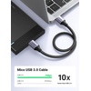 image:imageUGREEN Micro USB 30 Cable USB 30 A to Micro B Cord Nylon Braided External Hard Drive Cable Compatible with Samsung Galaxy S5 Note 3Pro 122 Western Digital Toshiba My Passport etc 6 FT66 ft