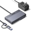image:imageUGREEN 2 in 1 M2 NVMe SSD Enclosure and SATA Hard Drive Adater 10Gbps External Hard Drive Reader Compatible with for 2230224222602280 M KeyampMB Key and 2535 SATA with 12V2A Adapter