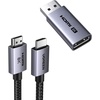 image:imageUGREEN 8K HDMI 21 Cable 48Gbps 10FT Certified Ultra High Speed Cord Bundle with 8K60Hz Display Port to HDMI Unidirectional Adapter with 4K240Hz 2K240Hz Male to Female Cable