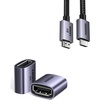 image:imageUGREEN 8K HDMI 21 Cable 48Gbps 66FT Certified Ultra High Speed HDMI Cord Aluminum Bundle with HDMI Coupler 2 Pack 8K60Hz HDMI Female to Female Adapter HDMI 21 Connector 3D 4K240Hz Extender