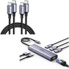 image:imageUGREEN Revodok 6in1 USB C Hub Bundle with 60W USB C Cable 2Pack 33FT