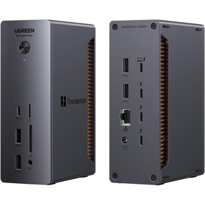 image:imageUGREEN 13in1 Thunderbolt 5 Docking Station 120Gbps Max Transfer Single 8K60Hz Dual 6K60Hz Display 140W Power Charging Revodok Max 2131 with 25GbE SDTF 40 Includes USEUUK Power Adapter
