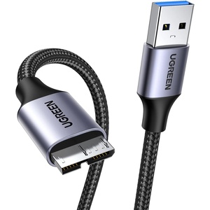 image:imageUGREEN Micro USB 30 Cable USB 30 A to Micro B Cord Nylon Braided External Hard Drive Cable Compatible with Samsung Galaxy S5 Note 3Pro 122 Western Digital Toshiba My Passport etc 6 FT66 ft