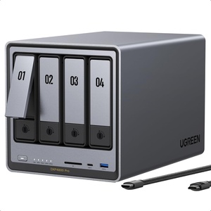 image:imageUGREEN NAS DXP2800 2Bay Desktop Network Attached Storage Intel N100 QuadCore CPU 8GB DDR5 RAM 25GbE 2X M2 NVMe Slots 4K HDMI Ideal for Content Creators and Enthusiasts DisklessDXP4800 Pro 4Bay Diskless