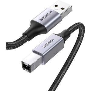 image:imageUGREEN USB Printer Cable 15FT Bundle with 66FT USB AMale to BMale Cord Scanner Cord Nylon Braided Compatible with HP Epson Canon Dell Brother Lexmark Xerox Samsung Piano DAC and More