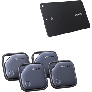 image:imageUGREEN FineTrack iOS Only Air Tracker Tags 4 Pack Bundle with Wallet Tracker Card Compatible with Apple Find My