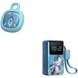 image:imageUGREEN x Honkai Star Rail Travel Bundle FineTrack Mini2 Bluetooth Tracker Apple Find My amp 10000mAh 55W Power Bank with Builtin USBC Cable Fast Charging for iPhone 17 Steam Deck