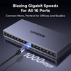 image:imageUGREEN 16 Port Gigabit Switch Plug amp Play Ethernet Switch StandardVLAN Mode Unmanaged Network Splitter for Office amp Business Metal Fanless Desktop amp Wall Mount Hub for NAS PC Printer Router
