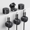image:imageUGREEN Cable Organizer Clips Adhesive Cable Management  6Pack Strong Magnetic Cord Holder for Desk to Keep Phone Charging Cables Computer Cords and Various Cord Organized for Nightstand Black