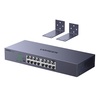image:imageUGREEN 24 Port Gigabit Switch Rackmount Plug amp Play Ethernet Switch 4 Mode Unmanaged Network Splitter for Office amp Business Metal Fanless Desktop amp Wall Mount Hub for NAS PC Printer Router16Port Switch  2 x Rack Ears