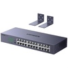 image:imageUGREEN 24 Port Gigabit Switch Rackmount Plug amp Play Ethernet Switch 4 Mode Unmanaged Network Splitter for Office amp Business Metal Fanless Desktop amp Wall Mount Hub for NAS PC Printer Router24Port Switch  2 x Rack Ears