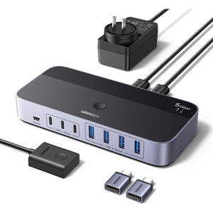 image:imageUGREEN 2in 7Out USB 30 Switch USB Switcher for 2 Computers Sharing USB A amp C Devices 4USBA  3USBC USB Switches Sharing Keyboard and Mouse with Controller USBC Male Adapter Power Adapter