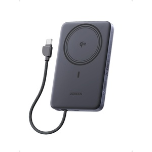 image:imageUGREEN Magflow Air Qi2 Magnetic Power Bank 10000mAh 15W Wireless Portable Charger with Builtin USBC Cable 30W Fast Charging Battery Pack MagSafe Compatible for iPhone 17161514 Pro Max GreyGrey