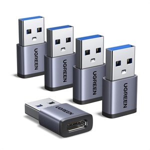 image:imageUGREEN USB to USB C Adapter 5 Pack 10Gbps USBC Female to A Male Adapter Type C USB C Cable Converter for iPhone 17 16 15 14 13 Plus Pro MaxiPad Air Mini 6 7Samsung Galaxy S23 S24iPad Air
