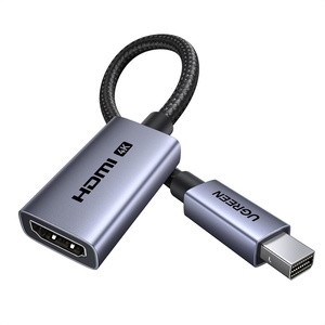 image:imageUGREEN 4K 066FT Mini DisplayPort to HDMI Adapter Unidirectional Mini DP Thunderbolt to HDMI Converter 1440p 1080p HDCP 14 Aluminum Case Compatible for MacBook Air Surface ProDock Monitor Passive1