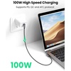 image:imageUGREEN Bundle 100W 2 Pack 6FT 10FT USB C to USB C Cable Right Angle Type C Fast Charger Cable Nylon Braided Charging Cord Compatible for MacBook Pro Air iPad Pro 2021 Dell Pixel Galaxy S21 Note 20