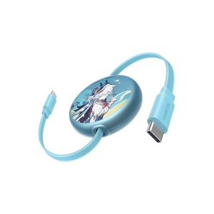 image:imageUGREEN Nexode 100W Retractable Cable Honkai Star Rail Glacier Blue 33FT  USB C Charger Cable for iPhone 1716 MacBook ProAir Galaxy S26S25 iPad ProAir Pixel 109 Switch AirPodsGlacier Blue