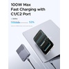 image:imageUGREEN Nexode Air 100W USB C Charger Flat Design Ultra Slim and Foldable Plug Compact GaN Fast 3Port Charging PD TypeC Power Adapter Compatible with MacBook iPhone 17 Pro Max Galaxy Grey