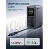 image:imageUGREEN Nexode Pro 160W Charger with Retractable Cable Smart Display amp APP Control 4Port GaN Fast USB C Wall Block TypeC Charging Compatible for MacBook ProAir iPhone 1716 Series iPad Galaxy
