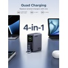 image:imageUGREEN Nexode Pro 160W Charger with Retractable Cable Smart Display amp APP Control 4Port GaN Fast USB C Wall Block TypeC Charging Compatible for MacBook ProAir iPhone 1716 Series iPad Galaxy