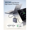image:imageUGREEN Nexode Pro 160W Charger with Retractable Cable Smart Display amp APP Control 4Port GaN Fast USB C Wall Block TypeC Charging Compatible for MacBook ProAir iPhone 1716 Series iPad Galaxy