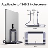 image:imageUGREEN 2in1 Laptop Stand for Desk Horizental amp Virtical Laptop Holder  Durable Aluminum Stand for Stability with Silicone Protection Fits 13162 inch Laptops and Tablets Grey