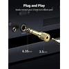 image:imageUGREEN 635mm 14 Male to 35mm 18 Audio Cable 3FT Bundle with 2 Pack 14 inch Male to 35mm Female Headphone Adapter