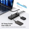 image:imageUGREEN 7in1 Powered USB 30 Hub 7 Ports 5xUSBA and 2xUSBC 10Gbps  24W DC Power Input 33 ft Cable USB Multiport Adapter for Laptop Desktop PC iMac Surface and More