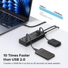 image:imageUGREEN 7in1 Powered USB C 30 Hub 7 Ports 5xUSBA and 2xUSBC 10Gbps  24W DC Power Input 33 ft Cable USBC Multiport Adapter for Laptop Desktop PC iMac Surface and More