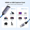 image:imageUGREEN HDMI Cable 4K Braided High Speed HDMI Cord 18Gbps Bundle with Full HD 1080P Capture Card 4K HDMI to USB 20