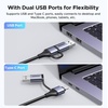 image:imageUGREEN HDMI Cable Right Angle 4K 90 Degree HDMI Cord High Speed Bundle with 2K30Hz Video Capture Card HDMI to USB 30 A and USB C Capture Device 4K Input