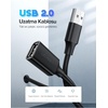 image:imageUGREEN USB 20 Extension Cable Cord A Male to A Female Gold Plated  US103 Model 10313 05m15ft Round Cable BlackBlack