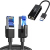 image:imageUGREEN Cat 8 Ethernet Cable 40Gbps Bundle with UGREEN USB 30 Ethernet Adapter