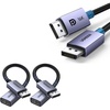 image:imageUGREEN DisplayPort Cable 21 VESA Certified DP20 40Gbps Support 16K30Hz Bundle with 2 Pack 4K DP to HDMI Adapter Unidirectional DP 12 PC to HDMI