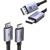 image:imageUGREEN DisplayPort Cable 21 VESA Certified DP20 80Gbps Support 16K60Hz 8K240Hz 4K240Hz HDR Bundle with 8K HDMI 21 Cable 48Gbps 66FT Certified Ultra High Speed HDMI Cord Aluminum