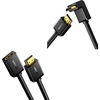 image:imageUGREEN HDMI Cable Right Angle 4K 90 Degree High Speed Down Angle Bundle HDMI Extension Cable 4K HDMI Extender 15FT Male to Female Adapter Cord