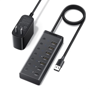 image:imageUGREEN 7in1 Powered USB 30 Hub 7 Ports 5xUSBA and 2xUSBC 10Gbps  24W DC Power Input 33 ft Cable USB Multiport Adapter for Laptop Desktop PC iMac Surface and More