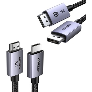 image:imageUGREEN DisplayPort Cable 21 VESA Certified DP20 80Gbps Support 16K60Hz 8K240Hz 4K240Hz HDR Bundle with 8K HDMI 21 Cable 48Gbps 10FT Certified Ultra High Speed HDMI Cord Aluminum