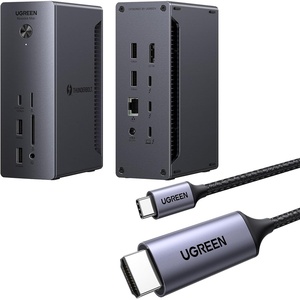 image:imageUGREEN Thunderbolt 4 Dock Bundle with UGREEN USB C to HDMI Cable 4K60Hz 66FT