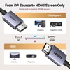 image:imageUGREEN 4K DisplayPort to HDMI Cable 1080P120Hz 16FT  DP 12 to HDMI 14 Alu Braided Cord Support 3D HDR Compatible with Monitor Desktop HDTV Laptop AMD NVIDIA16FT