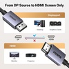 image:imageUGREEN 4K DisplayPort to HDMI Cable 1080P120Hz 16FT  DP 12 to HDMI 14 Alu Braided Cord Support 3D HDR Compatible with Monitor Desktop HDTV Laptop AMD NVIDIA10FT Pack of 2